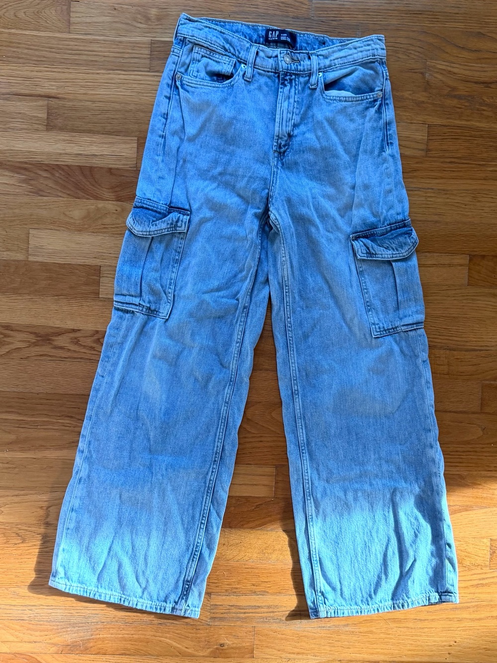 Gap Wide Leg Cargo Jeans Sz 28